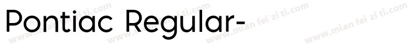 Pontiac Regular字体转换